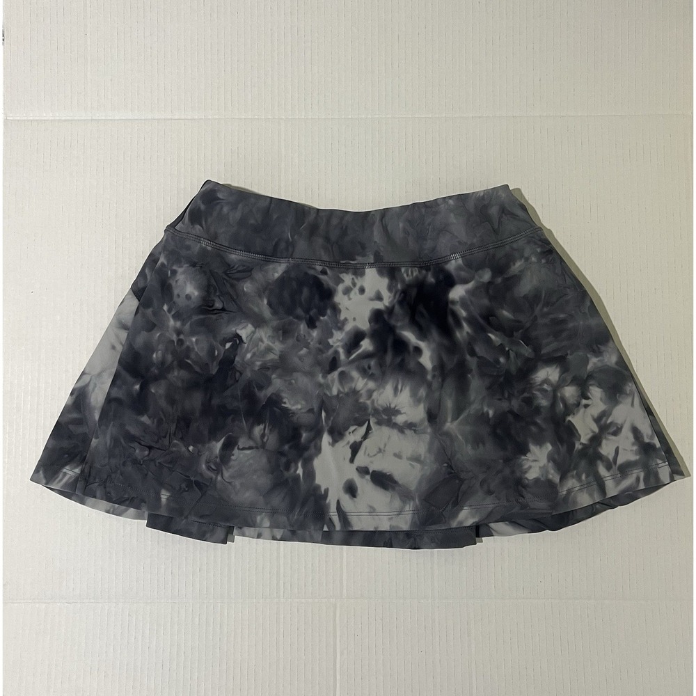 Stelle Women's Black and Gray Tie-Dye  Athletic Skort Small